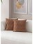 Home Ikili Dekoratif Puantiye Keten Kumaşlı Kırlent Kılıfı 43X43 Kahverengi 2