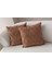 Home Ikili Dekoratif Puantiye Keten Kumaşlı Kırlent Kılıfı 43X43 Kahverengi 3