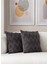 Home Ikili Dekoratif Puantiye Keten Kumaşlı Kırlent Kılıfı 43X43 Siyah 2