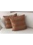 Home Ikili Dekoratif Puantiye Keten Kumaşlı Kırlent Kılıfı 43X43 Kahverengi 3