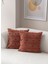 Home Ikili Dekoratif Puantiye Keten Kumaşlı Kırlent Kılıfı 43X43 Kiremit 2