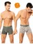 Looksense Erkek Dude 2 Li Düz ve Desenli Likralı Boxer 1401 2