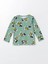 Baby Yeşil Bisiklet Yaka Uzun Kollu Baskılı Erkek Bebek Pijama Takımı 2
