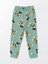 Baby Yeşil Bisiklet Yaka Uzun Kollu Baskılı Erkek Bebek Pijama Takımı 5