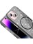 Apple iPhone 15 Plus Kılıf Magsafe Şarj Özellikli Parlayan Simli Zore Okso Kapak 4