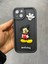 Apple iPhone 15 Plus Siyah Mickey Mouse Figürlü Hamur Telefon Kılıfı 1