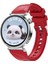 Huawei Gt4 41MM Uyumlu Zore KRD-129 18MM Silikon Kordon Strap Kayış-Kırmızı 1