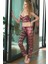 Zikzak Desenli Büstiyerli Pijama Takımı 4178 5