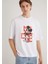 Mickey Mouse Baskılı Beyaz Tişört 0612561-620 1