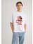 Mickey Mouse Baskılı Beyaz Tişört 0612561-620 3
