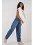 6689 Yüksek Bel Baggy Kot Pantolon Lacivert 3