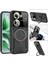 Realme C55 Uyumlu Kılıf Kamera Lens Koruyuculu Magsafe Destekli 360 Dönen Halka Standlı Kapak 2