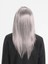 Platin Gri Gümüş Uzun Parti Peruğu 1