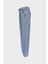 Weslie Açık Mavi Yüksek Bel Patı Fermuarlı Pile Detaylı Wideleg Jean Pantolon C 4530-215 4