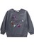 Pullu Ay Yıldız Nakışlı Sweatshirt 2-8 Yaş Gri 1