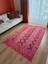130 x 188 cm El Dokuma Pembe Türk Kilimi, Vintage Anadolu Yün Kilim, Benzersiz Çiçek Deseni, Yumuşak Pastel Renkler 3