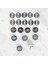 Loren Manyetik Mat Gümüş Metal 5 Li Çıt Çıt Set 1
