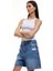 Pamuklu Relax Fit Düğmeli Cepli Denim Şort 2
