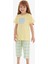 Kız Çocuk Pijama Takımı 60565 - Açık Sarı 1
