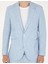 Erkek Açık Mavi Ex. Slim Fit %100 Keten Takım Elbise 50288869-VR003 6