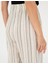 Kadın Ekru Dokulu Yüksek Bel Loose Fit Pantolon 50284528-VR019 6