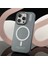 iphone 15 Pro Max Kılıf Buzlu Magsafe Succınct Young Mat Kılıf Kapak Sert Buzlu - Gri 1