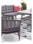 Linda Rattan Bahçe Balkon Oturma Grubu (3 +1+1+Masa+2 Puf) Gri 2