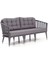 Linda Rattan Bahçe Balkon Oturma Grubu (3 +1+1+Masa+2 Puf) Gri 3