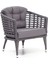 Linda Rattan Bahçe Balkon Oturma Grubu (3 +1+1+Masa+2 Puf) Gri 4