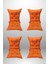 Aralıklı Sandalye Minderi 4'lü Kombin (40X85 Cm) Turuncu 1