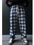 Unisex Oversize Ekose Desen Basic Baggy Eşofman Altı 3