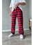 Unisex Oversize Ekose Desen Basic Baggy Eşofman Altı 3