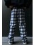 Unisex Oversize Ekose Desen Basic Baggy Eşofman Altı 4
