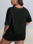 Kadın / Kız V Yaka 2'li Basic Siyah&beyaz Oversize T-Shirt Salaş Boyfirend 3