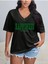 Kadın / Kız V Yaka Düz & Baskılı Siyah / Beyaz Oversize T-Shirt Salaş Boyfirend 1