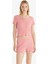 Kadın T-Shirt 60549 - Pembe 4