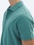 Nil Yeşili Düz Polo Yaka %100 Pamuk T-Shirt 5