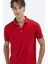 Kırmızı Düz Polo Yaka %100 Pamuk T-Shirt 1