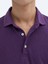 Mor Düz Polo Yaka Pamuk Karışımlı T-Shirt 5