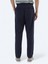 Lacivert Dokuma Carrot Fit Casual Pamuk Karışımlı Pantolon 5