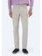 Bej Düz Dokuma Slim Fit Casual Pamuk Karışımlı Pantolon 2