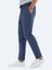 Lacivert Düz Dokuma Jogging Fit Casual Pamuk Karışımlı Pantolon 3