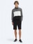 Siyah Düz Örme Jogging Fit Spor Bermuda 1