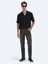 Kahverengi Slim Fit Denim Pamuk Karışımlı Pantolon 1