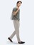 Haki Düz Dokuma Jogging Fit Casual Pamuk Karışımlı Pantolon 4