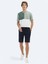 Lacivert Düz Örme Jogging Fit Spor Bermuda 1
