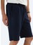 Lacivert Düz Örme Jogging Fit Spor Bermuda 4
