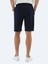 Lacivert Düz Örme Jogging Fit Spor Bermuda 5