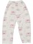 Kız Çocuk Beyaz Pembe Yıldızlı Ayılı Desenli 2'li Pijama Takımı 2