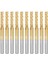 10 Adet Titanyum Kaplama Karbür Uçlu Freze Gravür Freze Kesici Cnc Yönlendirici Uçları Pcb Makinesi Için, 1/8 Inç Şaft 2.5mm (Yurt Dışından) 1
